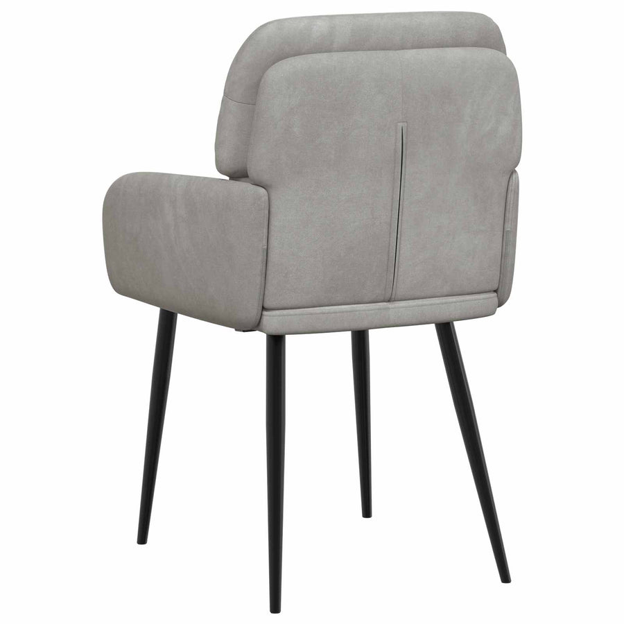 Eettafelstoelen 2 pcs fluweel Lichtgrijs 59 x 59,5 x 90 cm