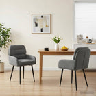 Eettafelstoelen 2 pcs fluweel Donkergrijs 59 x 59,5 x 90 cm