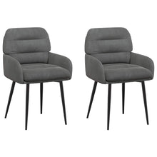 Eettafelstoelen 2 pcs fluweel Donkergrijs 59 x 59,5 x 90 cm