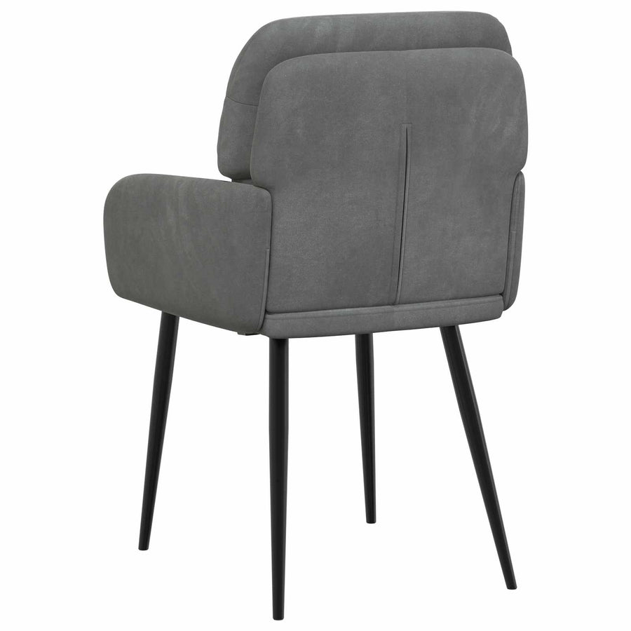 Eettafelstoelen 2 pcs fluweel Donkergrijs 59 x 59,5 x 90 cm