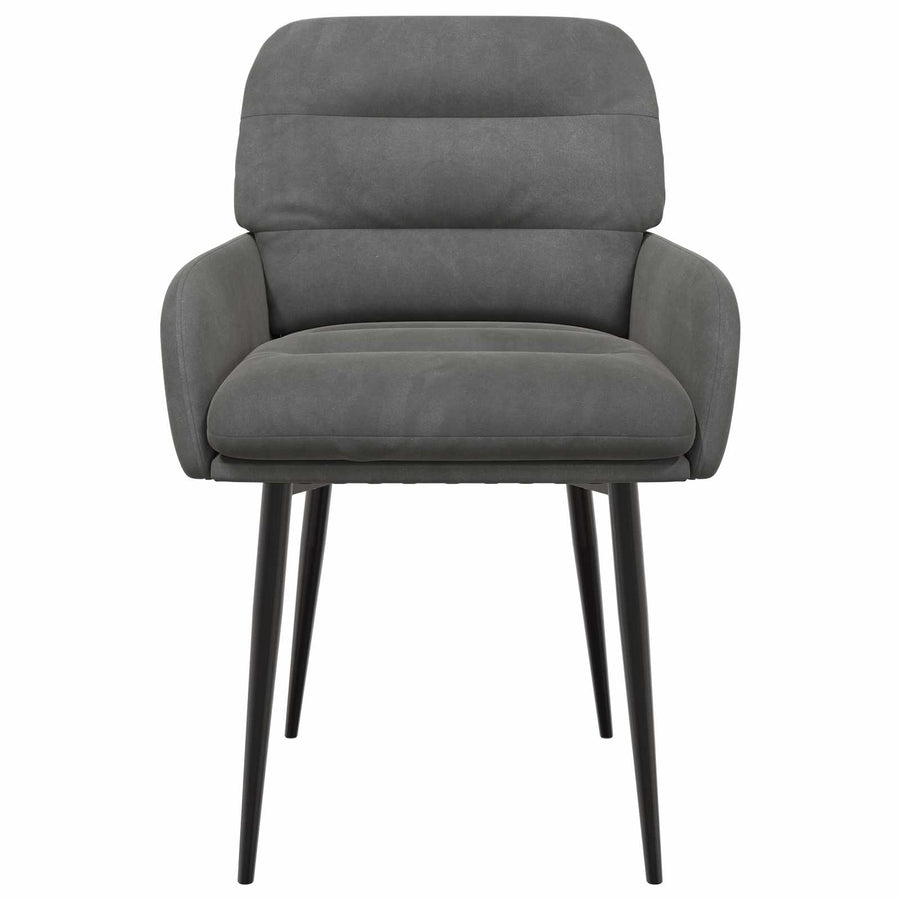 Eettafelstoelen 2 pcs fluweel Donkergrijs 59 x 59,5 x 90 cm