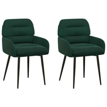 Eettafelstoelen 2 pcs fluweel Donkergroen 59 x 59,5 x 90 cm