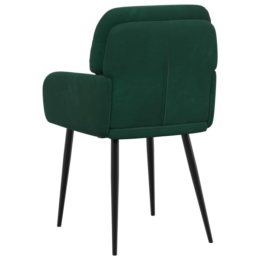 Eettafelstoelen 2 pcs fluweel Donkergroen 59 x 59,5 x 90 cm