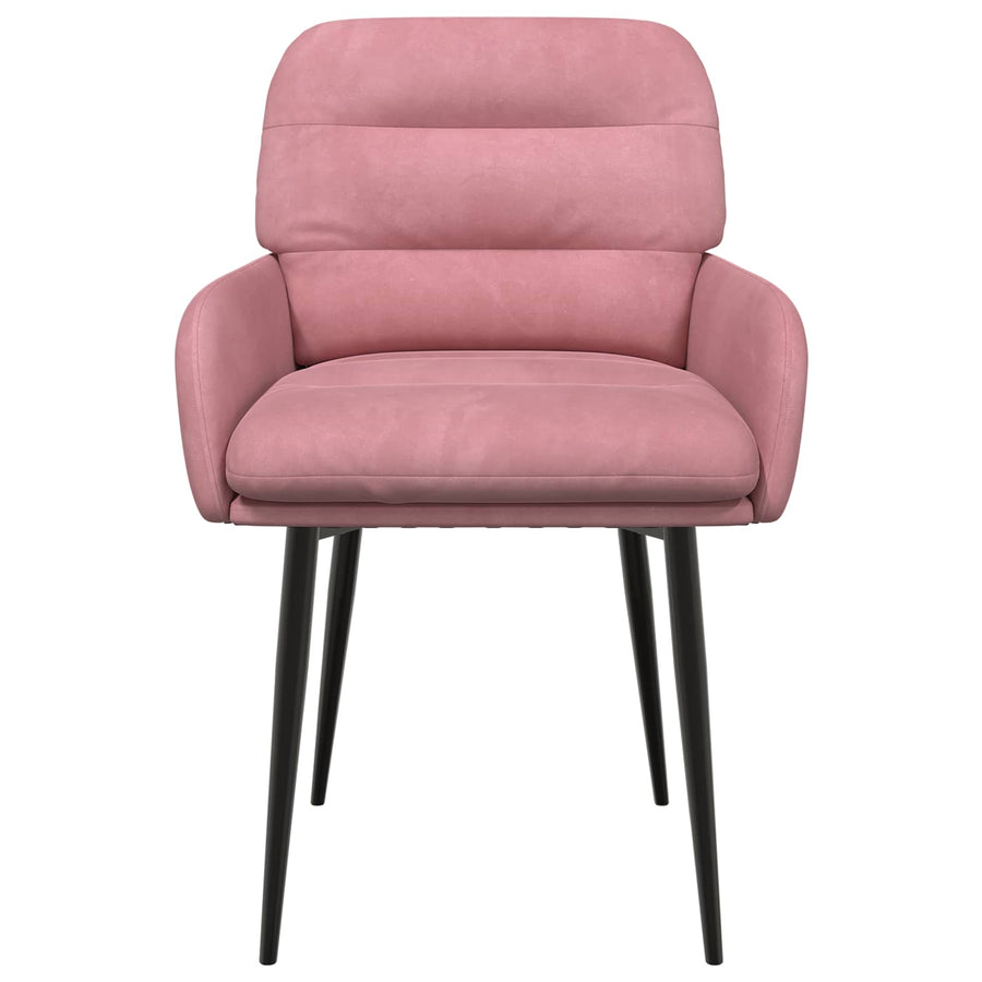 Eettafelstoelen 2 pcs fluweel Roze 59 x 59,5 x 90 cm