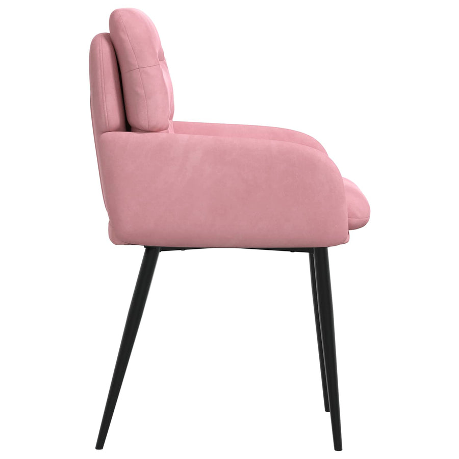Eettafelstoelen 2 pcs fluweel Roze 59 x 59,5 x 90 cm
