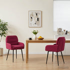 Eettafelstoelen 2 pcs fluweel Wijnrood 59 x 59,5 x 90 cm