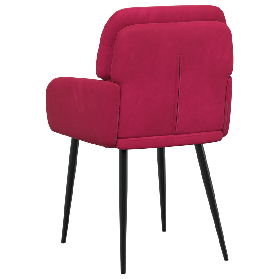 Eettafelstoelen 2 pcs fluweel Wijnrood 59 x 59,5 x 90 cm