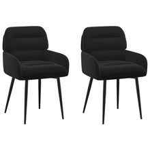 Eettafelstoelen 2 pcs fluweel Zwart 59 x 59,5 x 90 cm