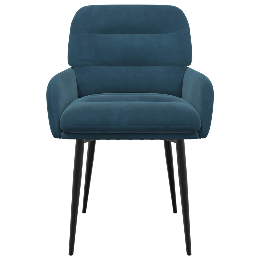 Eettafelstoelen 2 pcs fluweel Blauw 59 x 59,5 x 90 cm