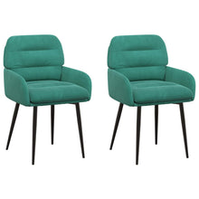 Eettafelstoelen 2 pcs fluweel Turquoise 59 x 59,5 x 90 cm
