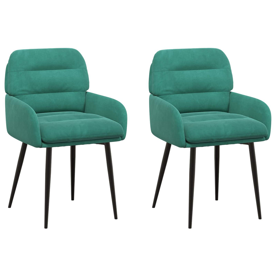 Eettafelstoelen 2 pcs fluweel Turquoise 59 x 59,5 x 90 cm