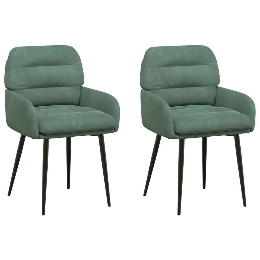 Eettafelstoelen 2 pcs fluweel Zeegroen 59 x 59,5 x 90 cm