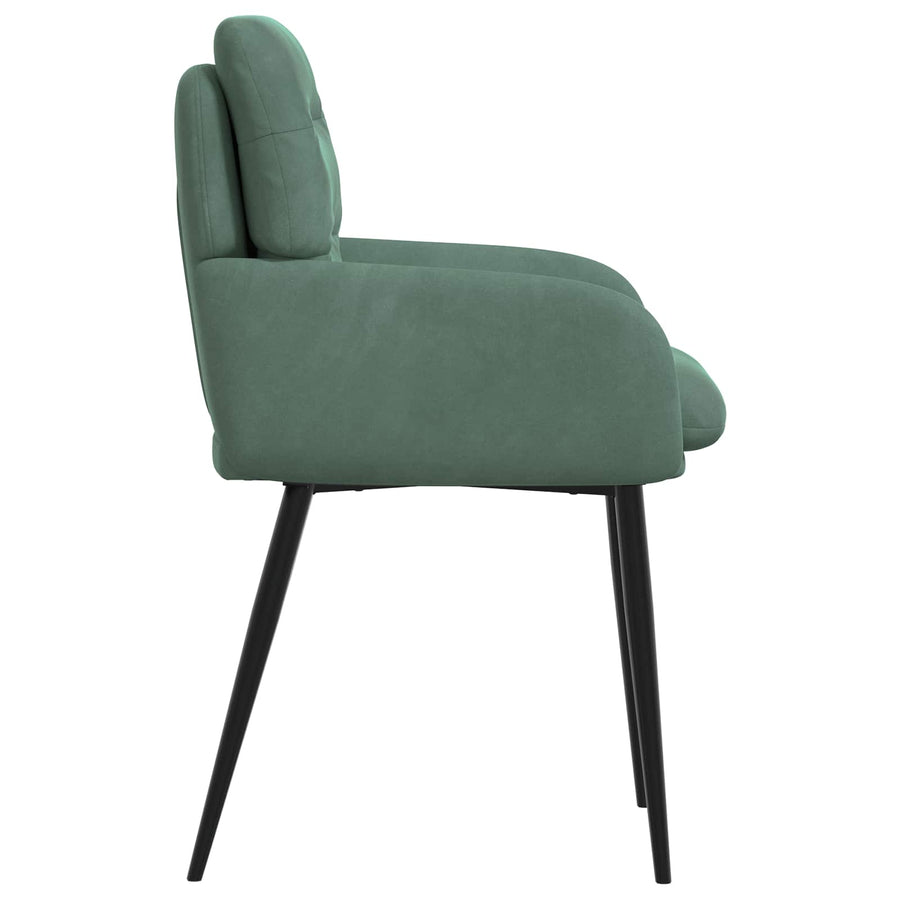 Eettafelstoelen 2 pcs fluweel Zeegroen 59 x 59,5 x 90 cm