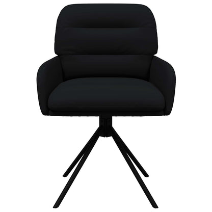 Draai Eetstoelen 2 pcs Kunstleer Zwart 59 x 59,5 x 90 cm
