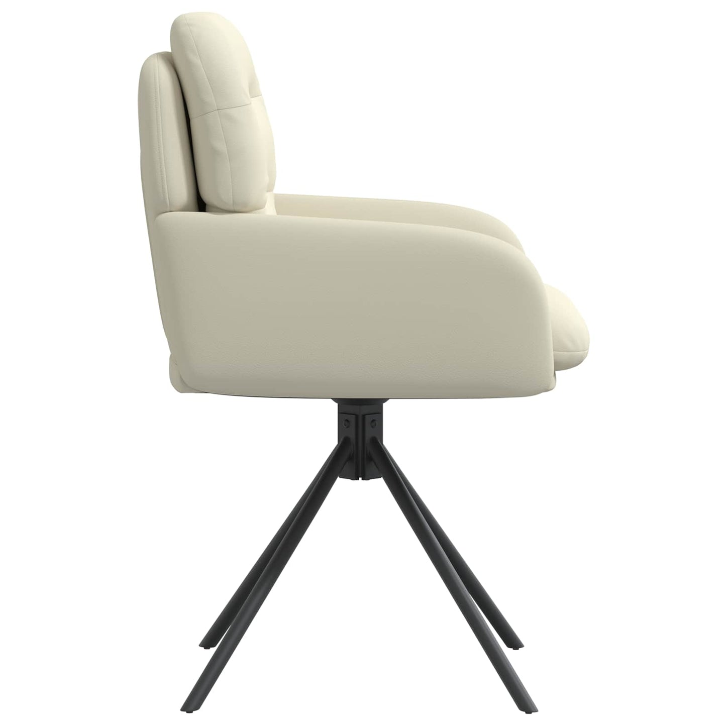 Draai Eetstoelen 2 pcs Kunstleer Crèmekleurig 59 x 59,5 x 90 cm