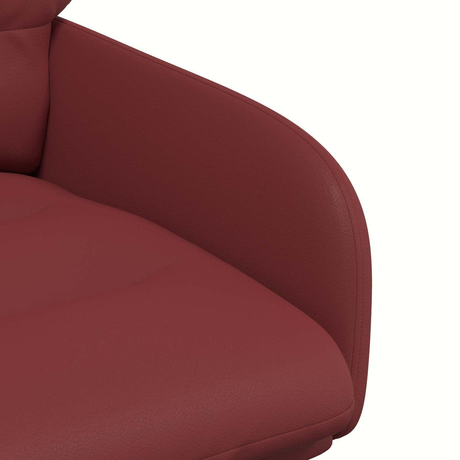Draai Eetstoelen 2 pcs Kunstleer Wijnrood 59x59,5x90cm