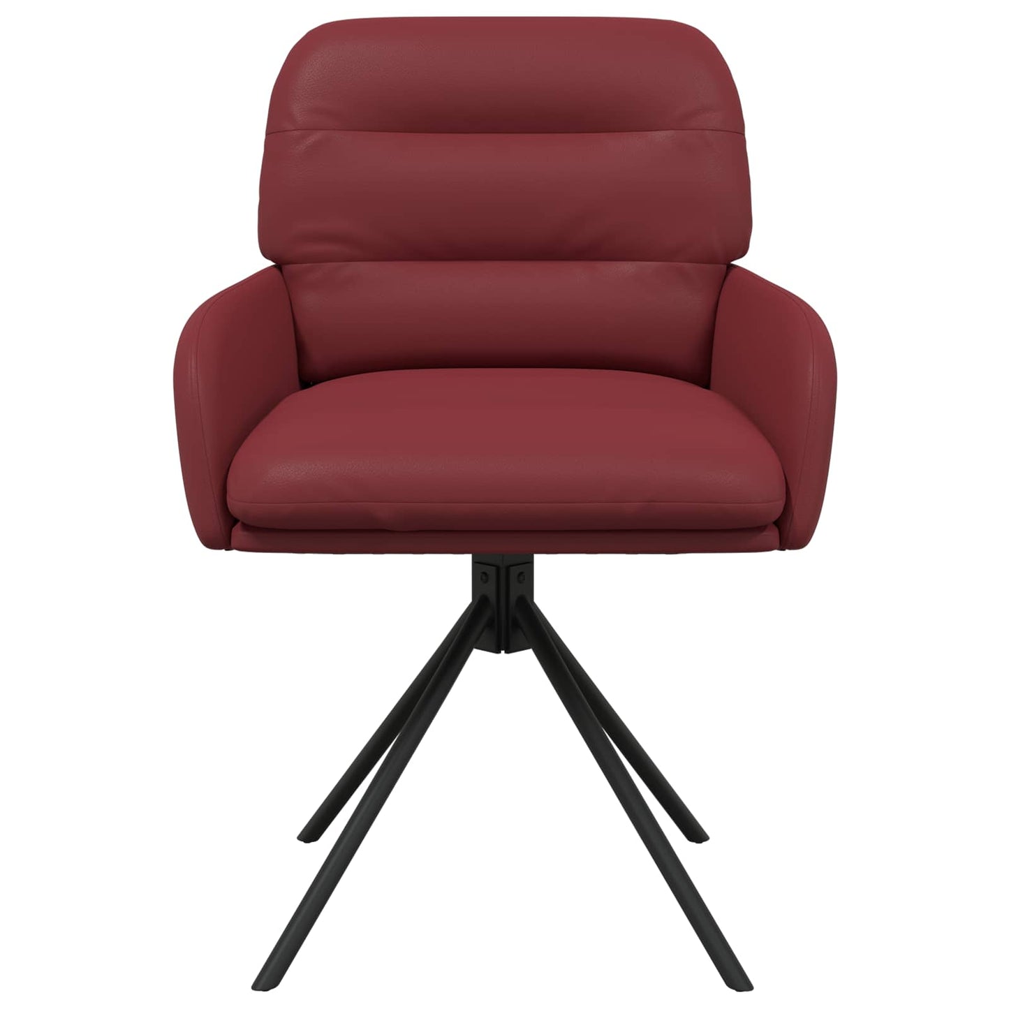 Draai Eetstoelen 2 pcs Kunstleer Wijnrood 59x59,5x90cm