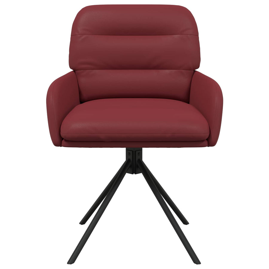 Draai Eetstoelen 2 pcs Kunstleer Wijnrood 59x59,5x90cm