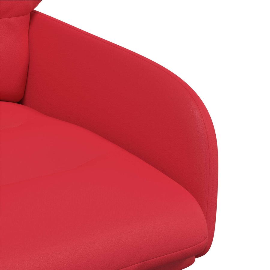 Draai Eetstoelen 2 pcs Kunstleer Rood 59 x 59,5 x 90 cm