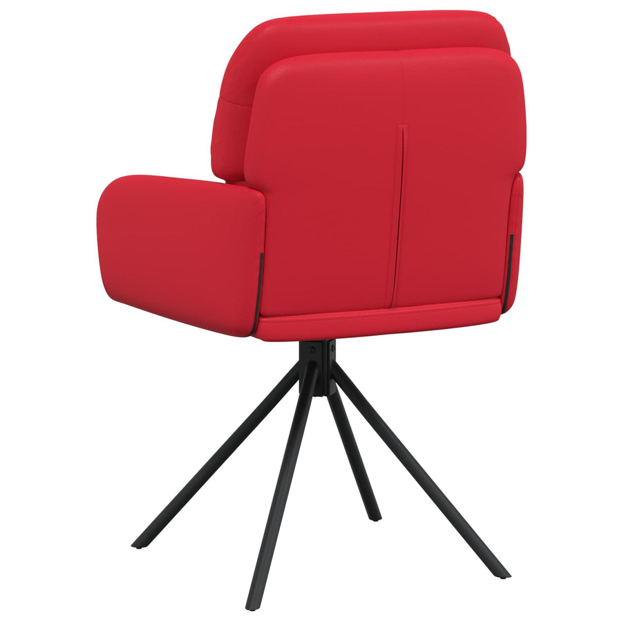 Draai Eetstoelen 2 pcs Kunstleer Rood 59 x 59,5 x 90 cm