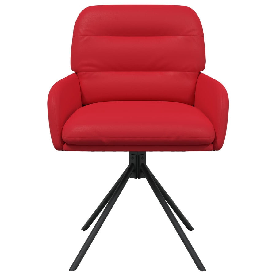 Draai Eetstoelen 2 pcs Kunstleer Rood 59 x 59,5 x 90 cm