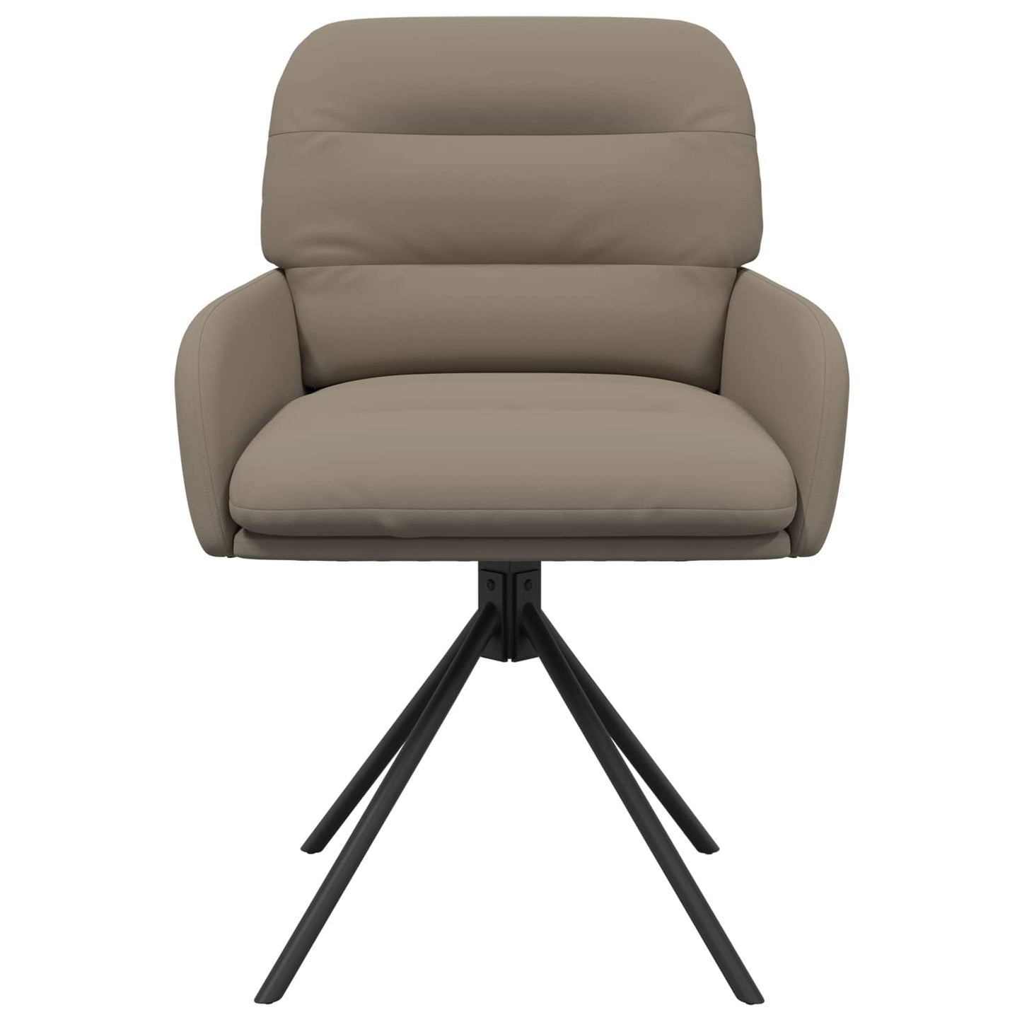Draai Eetstoelen 2 pcs Kunstleer Cappuccino 59x59,5x90cm