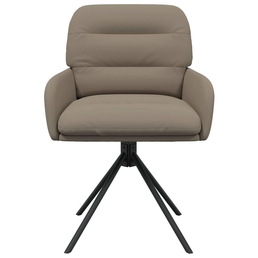 Draai Eetstoelen 2 pcs Kunstleer Cappuccino 59x59,5x90cm