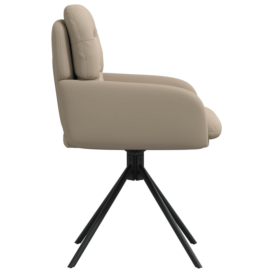 Draai Eetstoelen 2 pcs Kunstleer Cappuccino 59x59,5x90cm