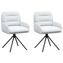 Draai Eetstoelen 2 pcs Kunstleer Wit 59 x 59,5 x 90 cm