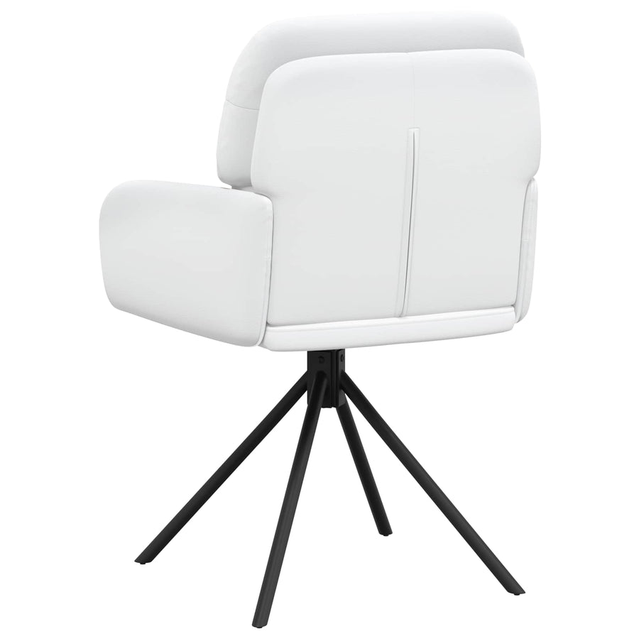 Draai Eetstoelen 2 pcs Kunstleer Wit 59 x 59,5 x 90 cm