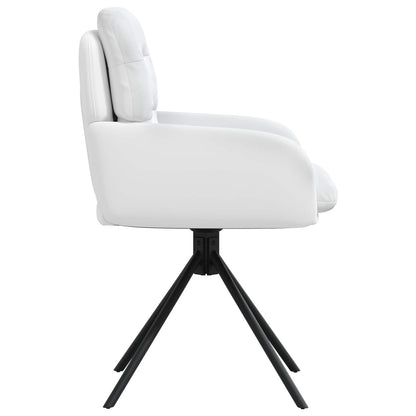 Draai Eetstoelen 2 pcs Kunstleer Wit 59 x 59,5 x 90 cm