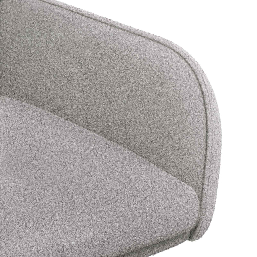 Eettafelstoelen 2 pcs Bouclé Lichtgrijs 59 x 57 x 85 cm