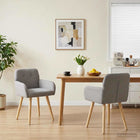 Eettafelstoelen 2 pcs Bouclé Lichtgrijs 59 x 57 x 85 cm