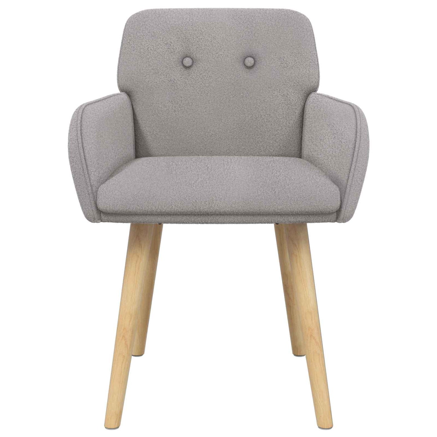 Eettafelstoelen 2 pcs Bouclé Lichtgrijs 59 x 57 x 85 cm