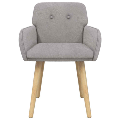 Eettafelstoelen 2 pcs Bouclé Lichtgrijs 59 x 57 x 85 cm