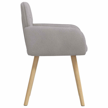 Eettafelstoelen 2 pcs Bouclé Lichtgrijs 59 x 57 x 85 cm