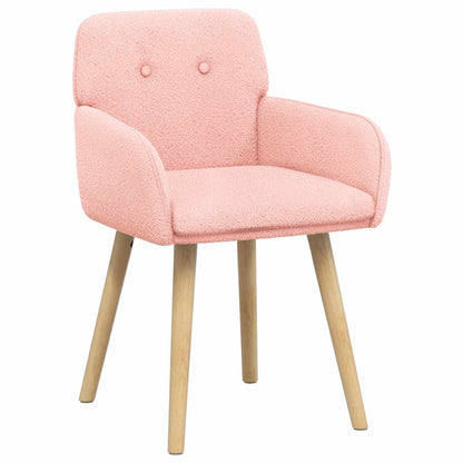 Eettafelstoelen 2 pcs Bouclé Roze 59 x 57 x 85 cm