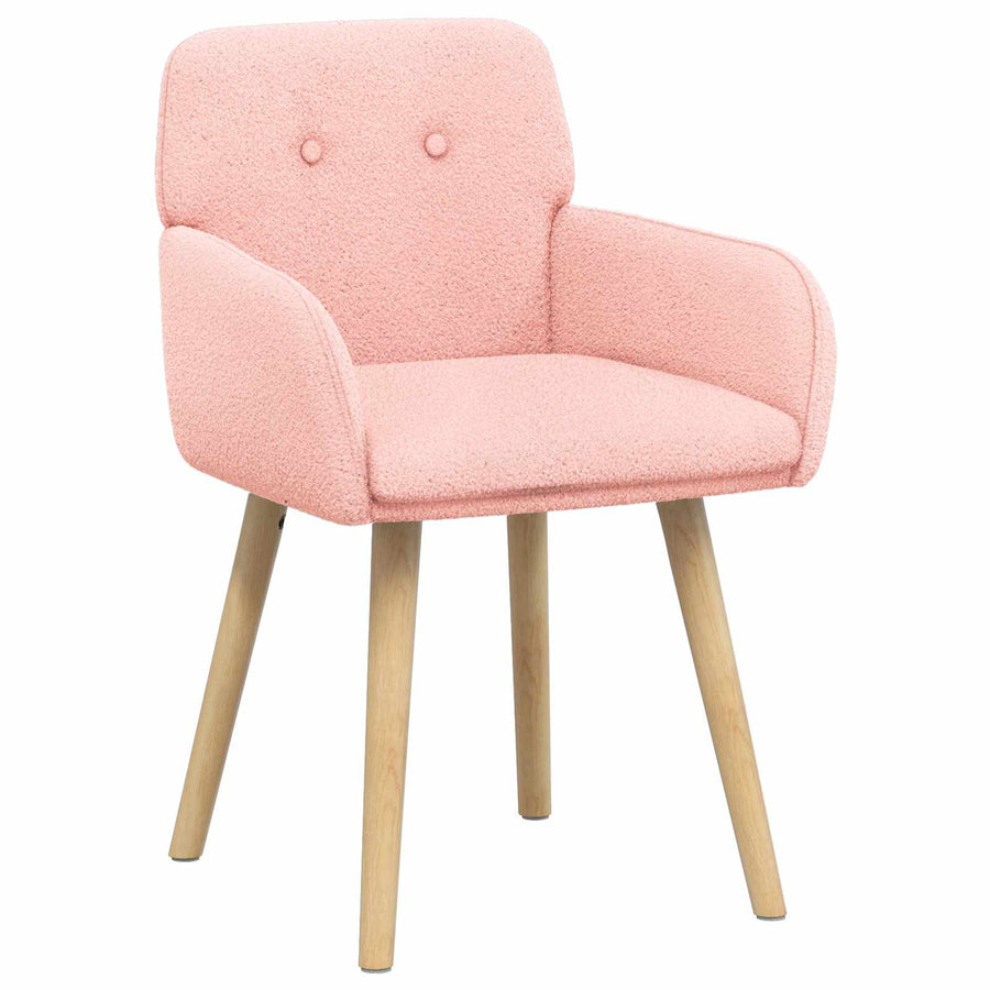 Eettafelstoelen 2 pcs Bouclé Roze 59 x 57 x 85 cm