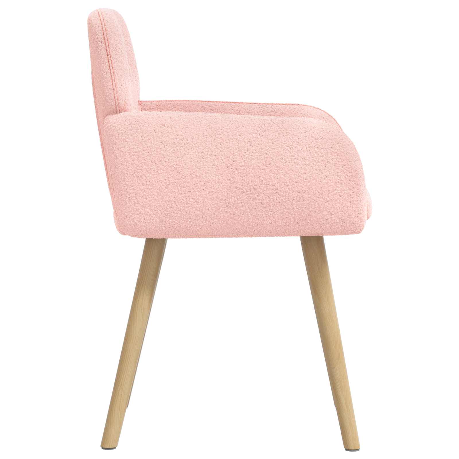Eettafelstoelen 2 pcs Bouclé Roze 59 x 57 x 85 cm