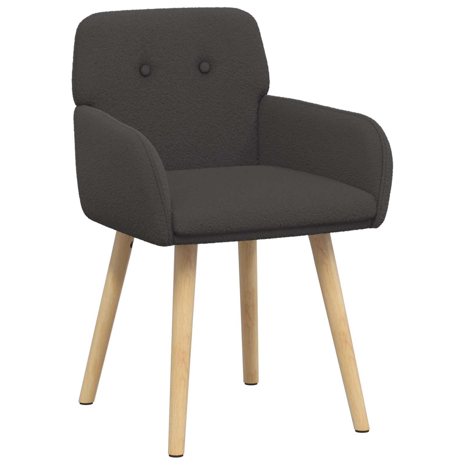 Eettafelstoelen 2 pcs Bouclé Donkergrijs 59 x 57 x 85 cm