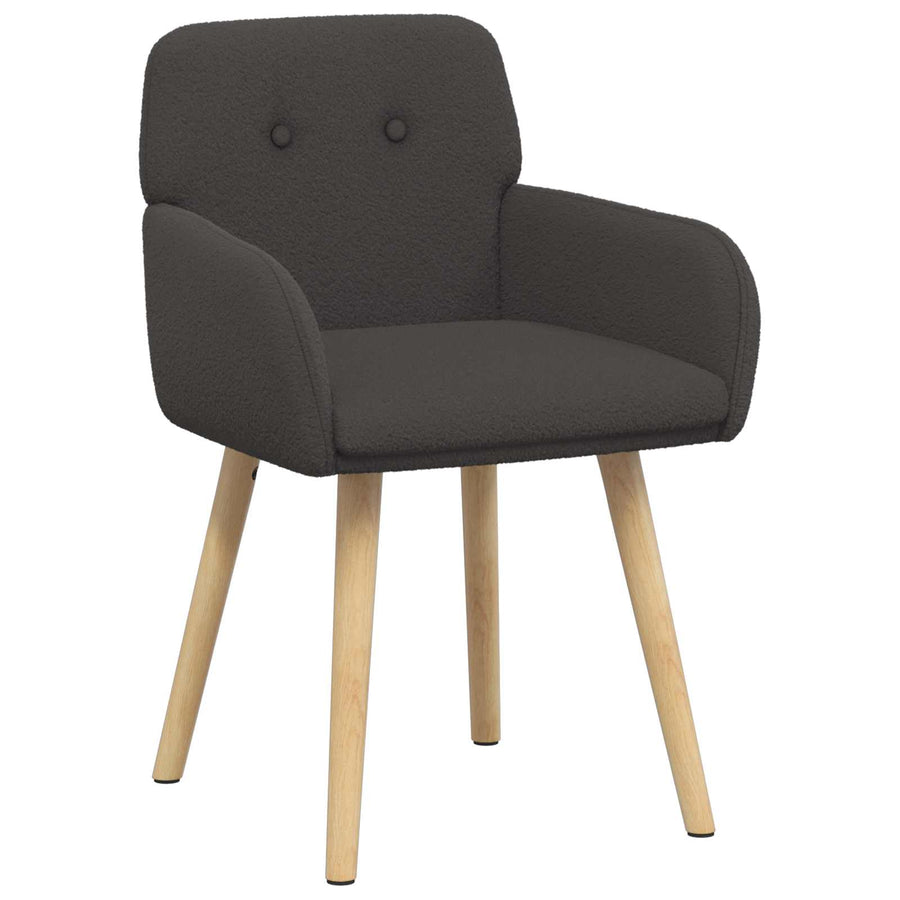 Eettafelstoelen 2 pcs Bouclé Donkergrijs 59 x 57 x 85 cm