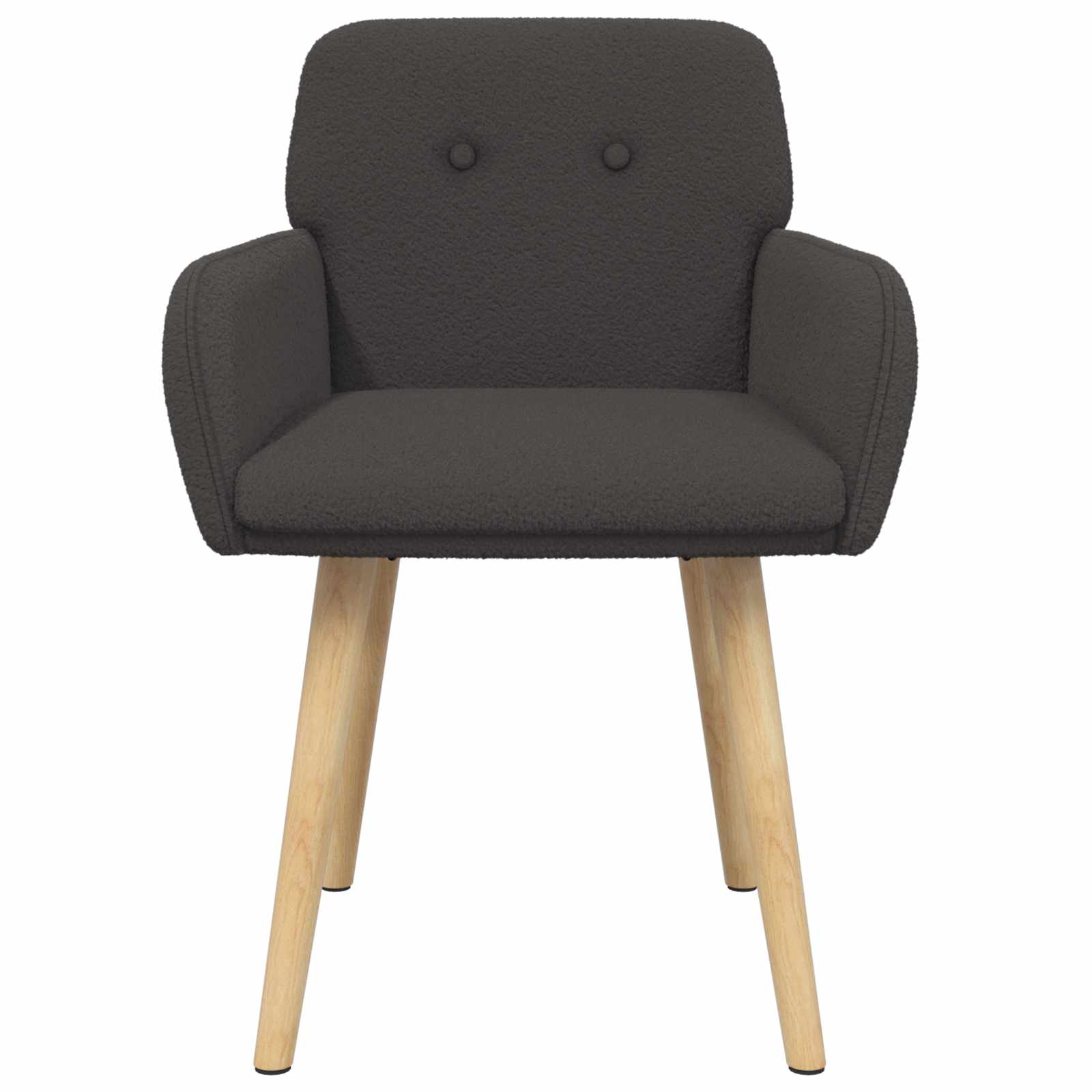 Eettafelstoelen 2 pcs Bouclé Donkergrijs 59 x 57 x 85 cm