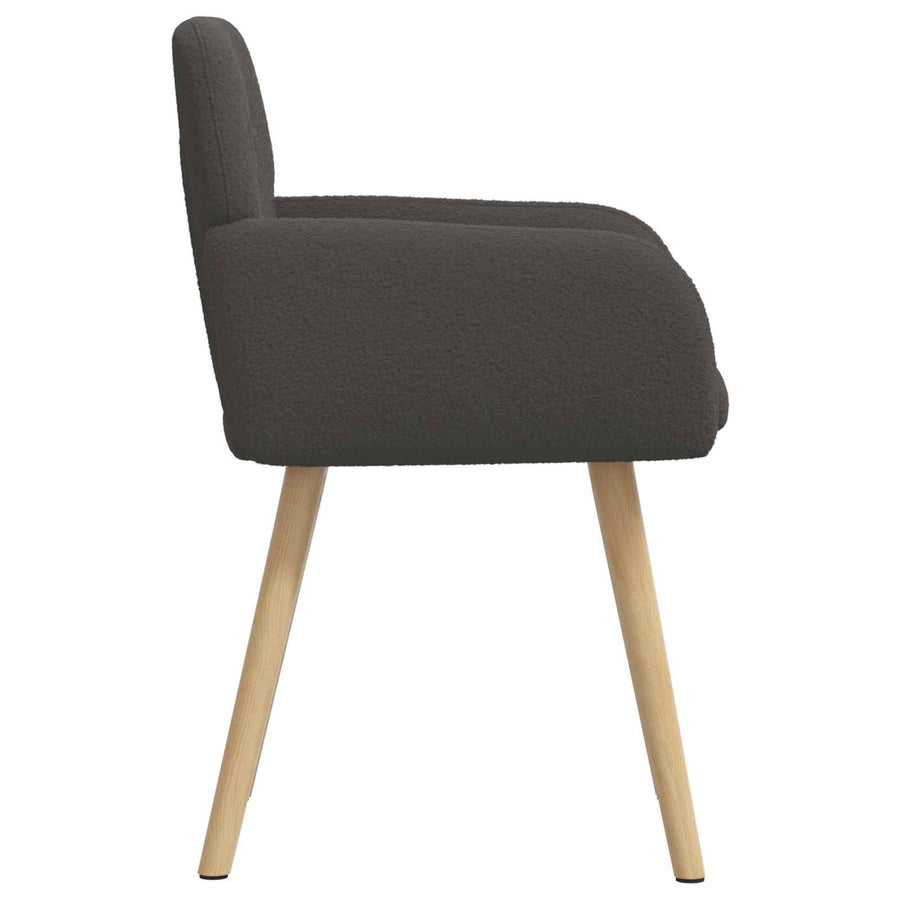 Eettafelstoelen 2 pcs Bouclé Donkergrijs 59 x 57 x 85 cm