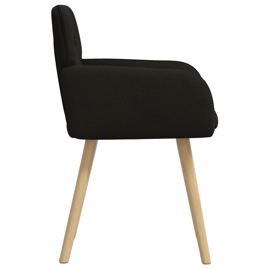 Eettafelstoelen 2 pcs Bouclé Zwart 59 x 57 x 85 cm