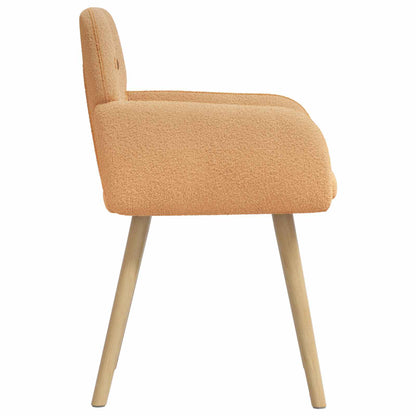 Eettafelstoelen 2 pcs Bouclé Beige 59 x 57 x 85 cm