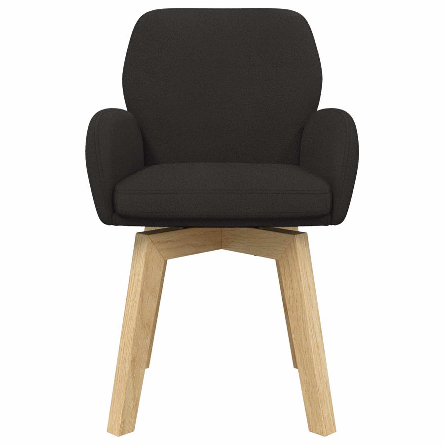 Draai Eetstoelen 2 pcs Bouclé Zwart 54 x 58 x 87 cm