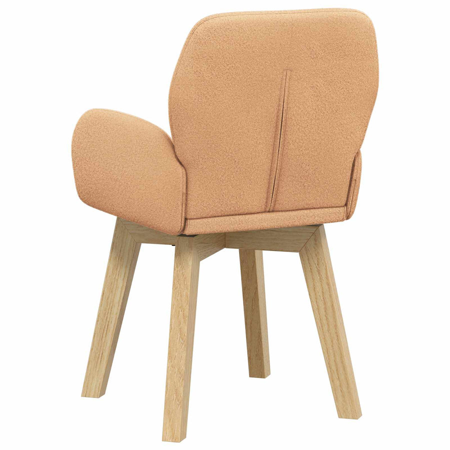 Draai Eetstoelen 2 pcs Bouclé Beige 54 x 58 x 87 cm