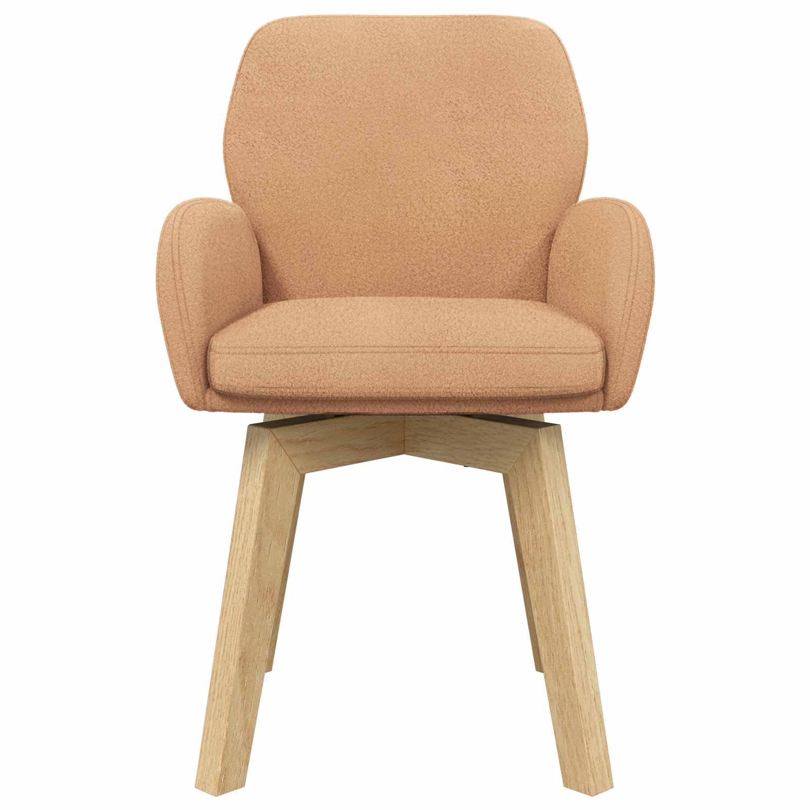 Draai Eetstoelen 2 pcs Bouclé Beige 54 x 58 x 87 cm