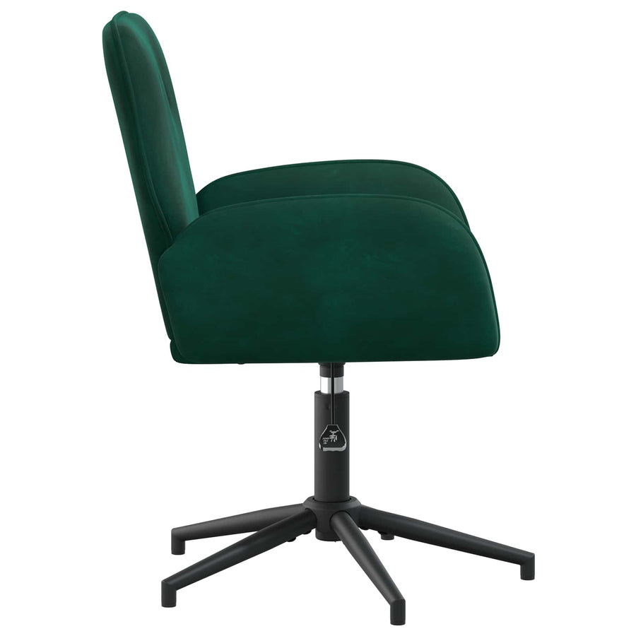 Draaischrijfstoel 54 x 55 x 90 cm Donkergroen fluweel
