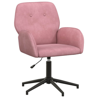 Draaischrijfstoel 54 x 55 x 90 cm Roze fluweel
